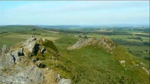 Panorama vom Roc'h trevezel in der Bretagne
